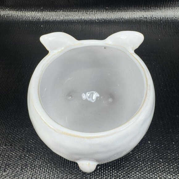 47 & MAIN Stoneware Pottery Bunny Rabbit Shape Planter Flower Pot Vase Bowl Dish - Picture 7 of 11